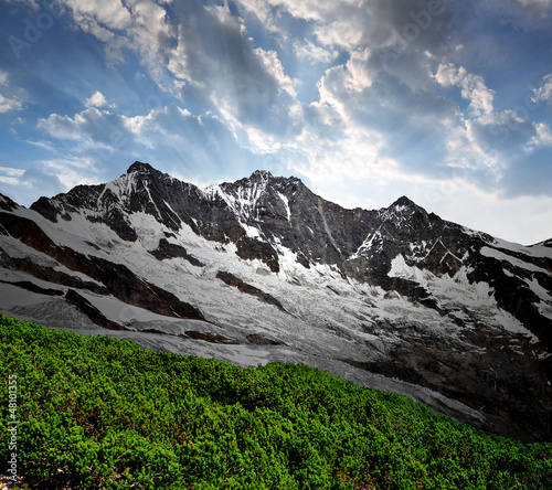 Photo: Dom and Taschhorn - Swiss alps Dom and Taschhorn - Swiss alps