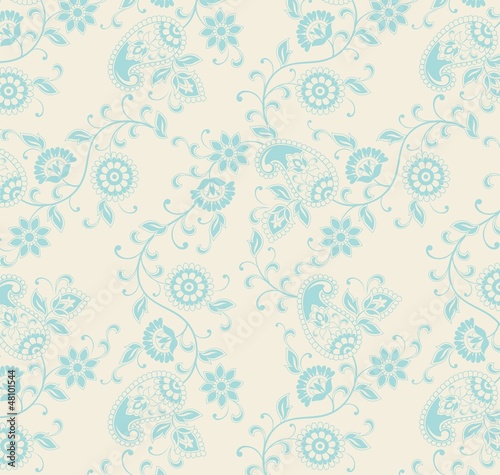 Vector: wedding template design, paisley floral pattern , India wedding template design, paisley floral pattern , India