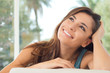 Smiling Woman Thinking