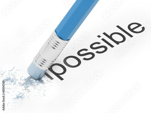 Illustration: Impossible to possible. Impossible to possible.