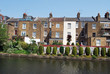 Houses at canal in London, UK