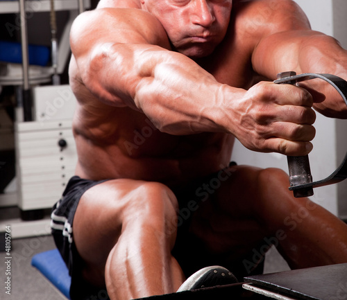 Photo: Bodybuilder training Bodybuilder training