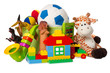 children toys isolated on white
