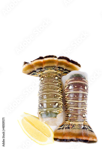 Photo: Lobster Tails and Lemon Wedges Lobster Tails and Lemon Wedges