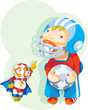 Illustration: Sportsman and super hero Sportsman and super hero