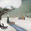 Winter land - digital painted illustration