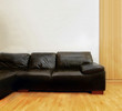 Black leather couch