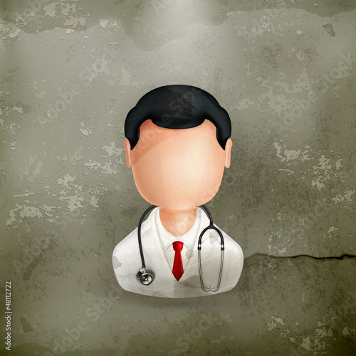 Vector: Doctor, old-style vector icon Doctor, old-style vector icon
