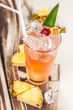 Drink with pear and pineapple