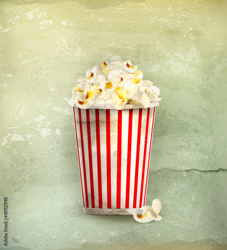 Vector: Popcorn, old-style Popcorn, old-style