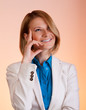 Attractive young woman is making plans for the future