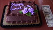 Sixteenth Birthday Cake with Sixteen Dollars
