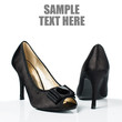 Black high heel women shoes