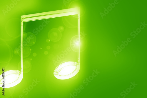 Photo: Glowing musical note Glowing musical note