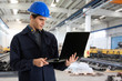 Engineer using a laptop