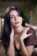 Close up portrait young attractive woman