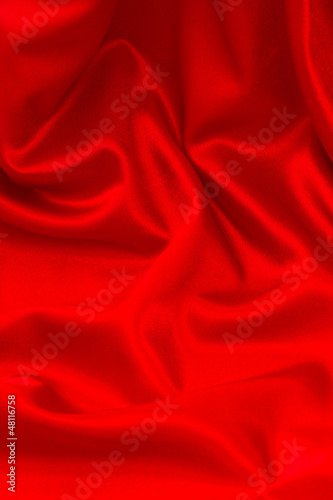 Photo: shiny red satin fabric background shiny red satin fabric background
