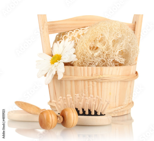 Photo: Loofah isolated on white Loofah isolated on white