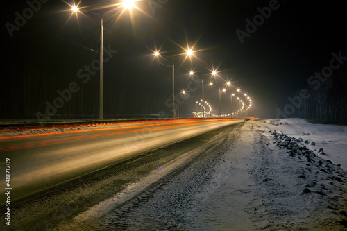 Photo: winter highway winter highway
