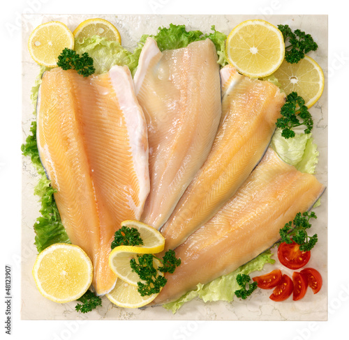 Photo: Filetto di trota iridea - Fillet of trout Filetto di trota iridea - Fillet of trout