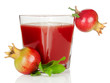 Pomegranate juice and fruits