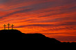 Easter skyline with three crosses