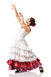 Portrait of  beautiful young woman dancing flamenco
