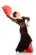 Photo: Portrait of beautiful young woman dancing flamenco Portrait of beautiful young woman dancing flamenco
