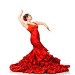 young woman dancing flamenco