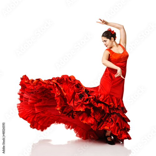 Photo: young woman dancing flamenco young woman dancing flamenco