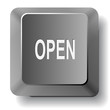 Open. Vector computer key.