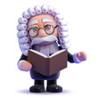 Judge reads his book on law