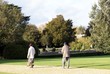elderly people going out