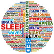 word collage about sleep