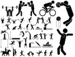Vektor: 32 ICONS MAN SPORT VARIOUS 32 ICONS MAN SPORT VARIOUS