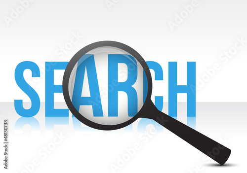Photo: search with magnifying glass search with magnifying glass