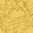 Hand drawn clothes seamless