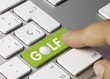 Golf keyboard key. Finger