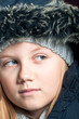 Girl in winter clothes