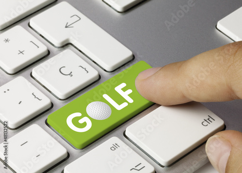 Photo: Golf keyboard key. Finger Golf keyboard key. Finger