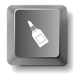 Glue bottle. Vector computer key.