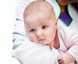 Photo: Doctor and baby on a white background Doctor and baby on a white background