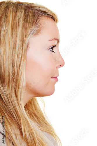 Photo: Blonde Frau im Profil Blonde Frau im Profil