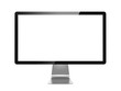 Computer display isolated on white