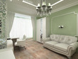 Illustration: Modern interior apartment with furniture Modern interior apartment with furniture