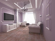 Modern interior room with furniture