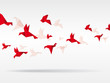 Vector: Origami japan paper flying bird Origami japan paper flying bird