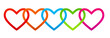 Valentines day heart backgroung, vector illustration