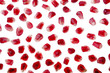 Pomegranate seeds, isolated over white