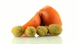 Ripe persimmon and nuts